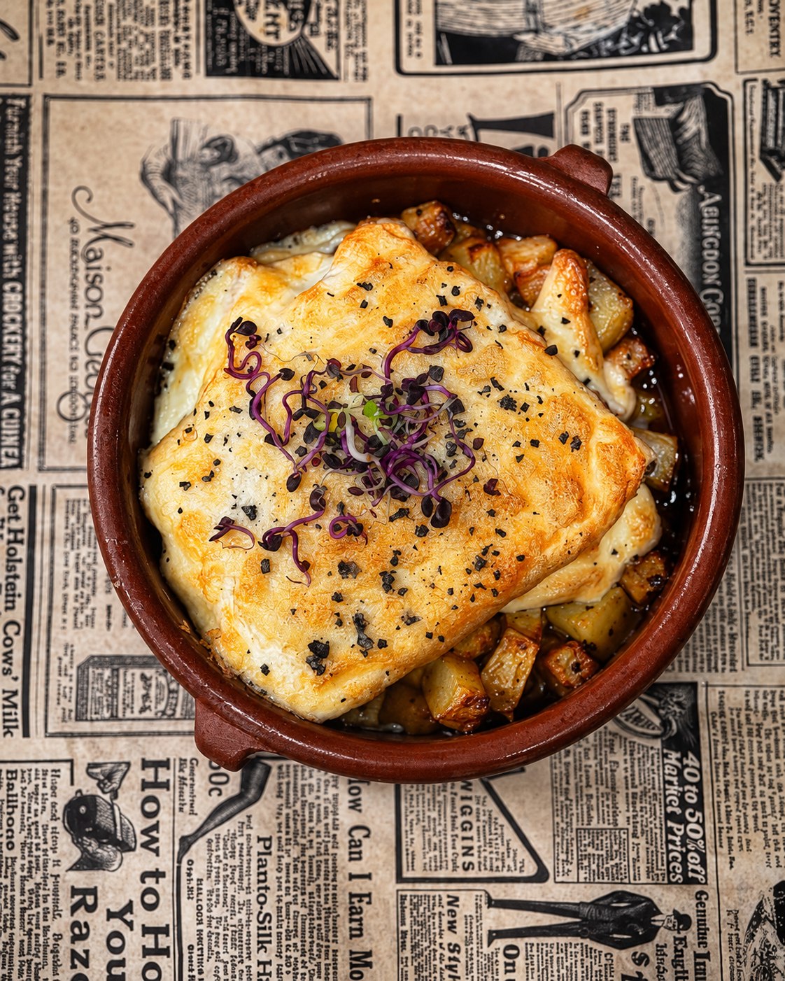 Cazuela de patatas gratinadas